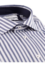 Ανδρικό Πουκάμισο Slim Fit Boston 704-3-2 Μπλε Ανδρικό Πουκάμισο Slim Fit Boston 704-3-2 Μπλε