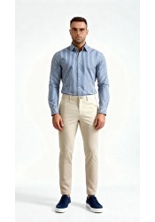 Ανδρικό Πουκάμισο Boston 704-3 Ριγέ Μπλε Ανδρικό Πουκάμισο Boston 704-3 Ριγέ Μπλε