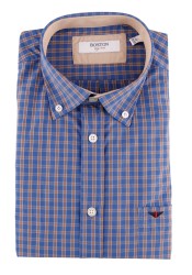 Ανδρικό Πουκάμισο Boston 9249-4G Gold Μπλε Ανδρικό Πουκάμισο Boston 9249-4G Gold Μπλε