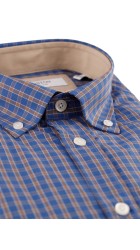 Ανδρικό Πουκάμισο Boston 9249-4G Gold Μπλε