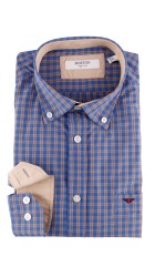 Ανδρικό Πουκάμισο Boston 9249-4G Gold Μπλε