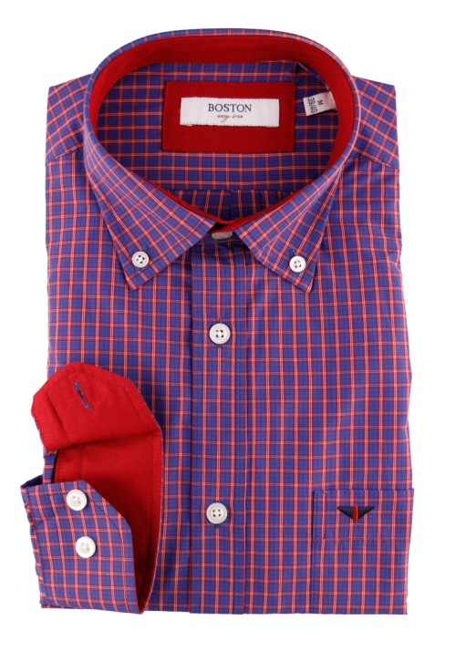 Ανδρικό Πουκάμισο Boston 9249-2 Gold Κόκκινο