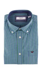 Ανδρικό Καρό Πουκάμισο Boston 9265-3 Πράσινο