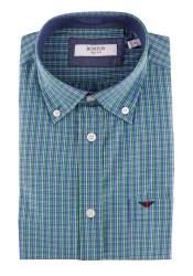 Ανδρικό Καρό Πουκάμισο Boston 9265-3 Πράσινο Ανδρικό Καρό Πουκάμισο Boston 9265-3 Πράσινο