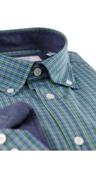 Ανδρικό Καρό Πουκάμισο Boston 9265-3 Πράσινο