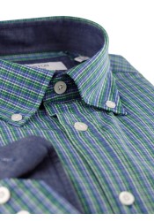 Ανδρικό Καρό Πουκάμισο Boston 9265-3 Πράσινο Ανδρικό Καρό Πουκάμισο Boston 9265-3 Πράσινο