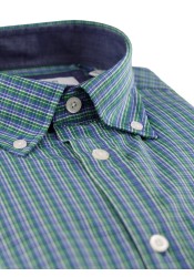 Ανδρικό Καρό Πουκάμισο Boston 9265-3 Πράσινο Ανδρικό Καρό Πουκάμισο Boston 9265-3 Πράσινο