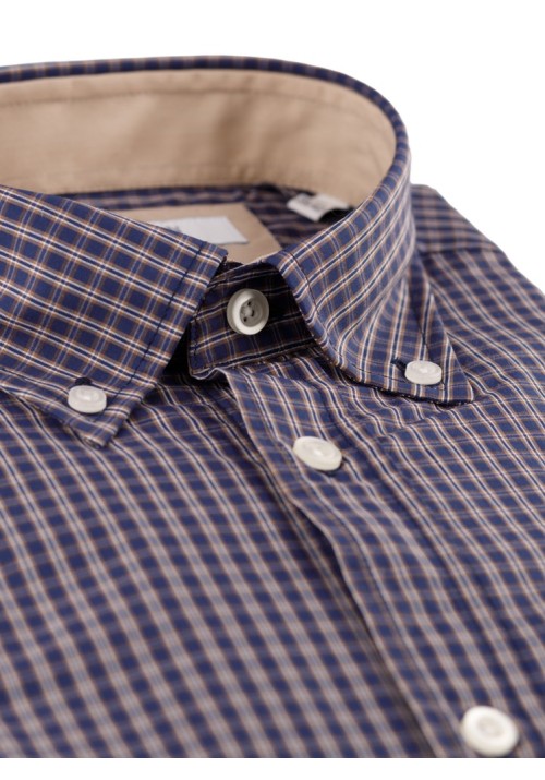 Ανδρικό Πουκάμισο Boston 9265-4 Gold Μπλε