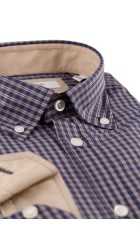 Ανδρικό Πουκάμισο Boston 9265-4 Gold Μπλε