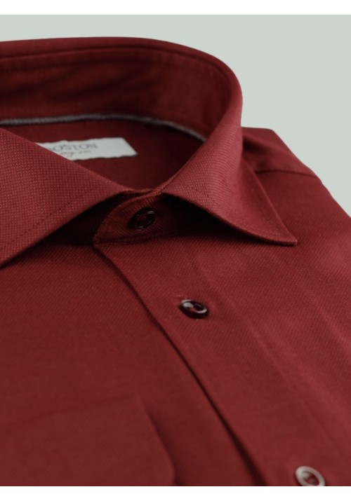 Ανδρικό Πουκάμισο Boston 9502-459 Μπορντό