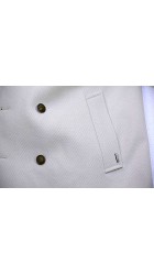 Ανδρικό Παλτό Σταυρωτό Gianni Lupo GL7050H Λευκό