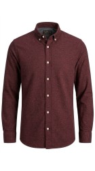 Ανδρικό Πουκάμισο Φανέλα jack & jones Jprblustanley Flannel L/S 12305791 Rosewood