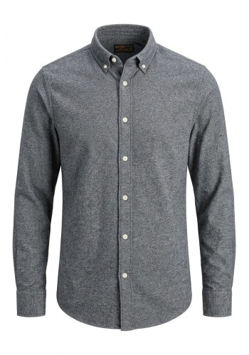 Ανδρικό Πουκάμισο Φανέλα jack & jones Jprblustanley Flannel L/S 12305791 Coal Smoke Ανδρικό Πουκάμισο Φανέλα jack & jones Jprblustanley Flannel L/S 12305791 Coal Smoke