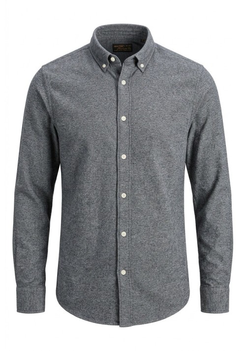 Ανδρικό Πουκάμισο Φανέλα jack & jones Jprblustanley Flannel L/S 12305791 Coal Smoke