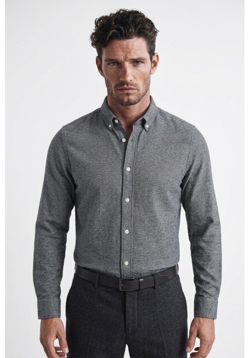 Ανδρικό Πουκάμισο Φανέλα jack & jones Jprblustanley Flannel L/S 12305791 Coal Smoke
