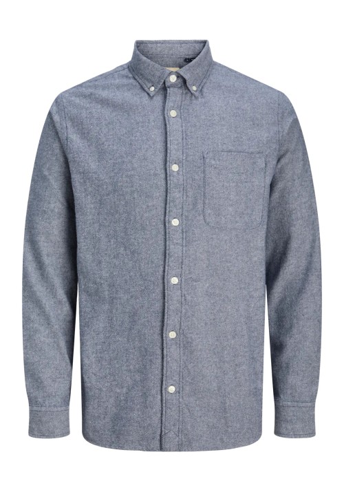 Ανδρικό Πουκάμισο Jack & Jones Jprblubrook Twill Solid L/S Shirt LN 12282353 Night Sky