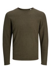 Ανδρικό Πλεκτό Jack & Jones JJCooper Knit Crew Neck Noos 12258407 Olive Night
