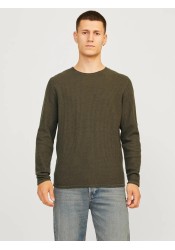 Ανδρικό Πλεκτό Jack & Jones JJCooper Knit Crew Neck Noos 12258407 Olive Night
