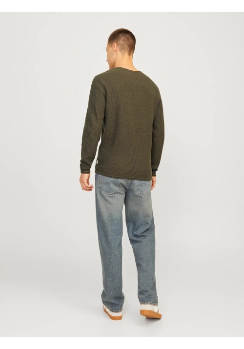 Ανδρικό Πλεκτό Jack & Jones JJCooper Knit Crew Neck Noos 12258407 Olive Night