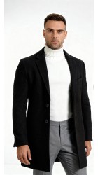 Ανδρικό Παλτό Seinse CP60SS Cappoto Μαύρο