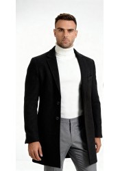 Ανδρικό Παλτό Seinse CP60SS Cappoto Μαύρο