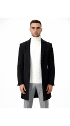 Ανδρικό Παλτό Seinse CP60SS Cappoto Μαύρο