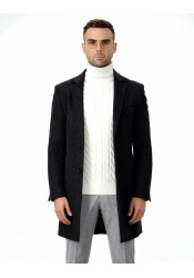 Ανδρικό Παλτό Seinse CP60SS Cappoto Μαύρο