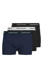 Ανδρικά Μποξεράκια 3Pack Jack & Jones Jacvesterbro Solid Trunks 3 Pack Noos 12272945 Ocean Cavern Black - Black