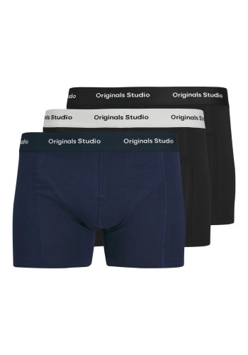 Ανδρικά Μποξεράκια 3Pack Jack & Jones Jacvesterbro Solid Trunks 3 Pack Noos 12272945 Ocean Cavern Black - Black
