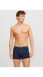 Ανδρικά Μποξεράκια 3Pack Jack & Jones Jacvesterbro Solid Trunks 3 Pack Noos 12272945 Ocean Cavern Black - Black