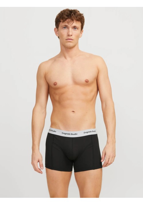 Ανδρικά Μποξεράκια 3Pack Jack & Jones Jacvesterbro Solid Trunks 3 Pack Noos 12272945 Ocean Cavern Black - Black