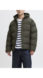 Ανδρικό Μπουφάν Puffer Jack & Jones JJESoho Puffer Hood SN 12278749 Rosin