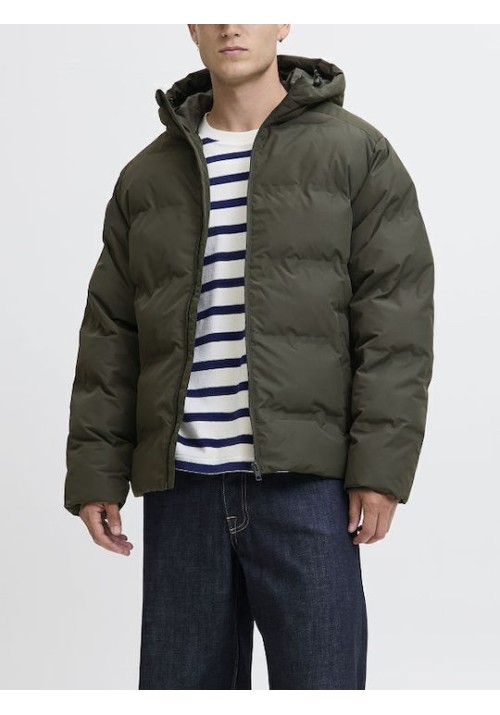 Ανδρικό Μπουφάν Puffer Jack & Jones JJESoho Puffer Hood SN 12278749 Rosin