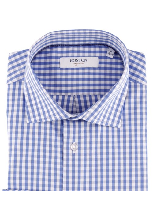 Ανδρικό Πουκάμισο Boston 701-1 Μπλε