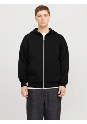 Ανδρική Ζακέτα Φούτερ Jack & Jones JJEurban Edge Sweat Zip Hood Noos 12268140 Black