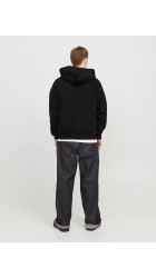 Ανδρική Ζακέτα Φούτερ Jack & Jones JJEurban Edge Sweat Zip Hood Noos 12268140 Black