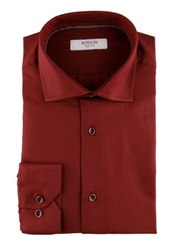 Ανδρικό Πουκάμισο Boston 9502-459 Μπορντό Ανδρικό Πουκάμισο Boston 9502-459 Μπορντό