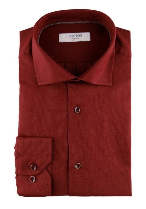 Ανδρικό Πουκάμισο Boston 9502-459 Μπορντό