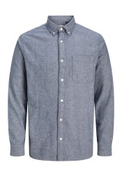 Ανδρικό Πουκάμισο Jack & Jones Jprblubrook Twill Solid L/S Shirt LN 12282353 Night Sky