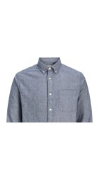Ανδρικό Πουκάμισο Jack & Jones Jprblubrook Twill Solid L/S Shirt LN 12282353 Night Sky