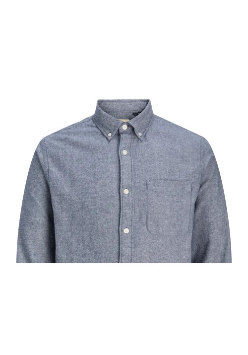 Ανδρικό Πουκάμισο Jack & Jones Jprblubrook Twill Solid L/S Shirt LN 12282353 Night Sky