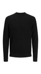 Ανδρικό Πλεκτό Βαμβακερό Jack & Jones JPRBlareagan Knit Crew Neck LN 12283381 Black