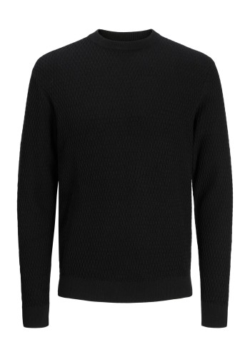 Ανδρικό Πλεκτό Βαμβακερό Jack & Jones JPRBlareagan Knit Crew Neck LN 12283381 Black Ανδρικό Πλεκτό Βαμβακερό Jack & Jones JPRBlareagan Knit Crew Neck LN 12283381 Black