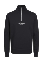 Ανδρικό Φούτερ Jack & Jones Jorvesterbro Sweat Quarter Zip HN Noos 12241777 Black
