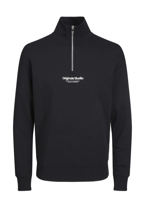Ανδρικό Φούτερ Jack & Jones Jorvesterbro Sweat Quarter Zip HN Noos 12241777 Black