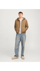 Ανδρικό Πλεκτό Βαμβακερό Jack & Jones Jjecooper Knit Crew Neck Noos 12258407 Oatmeal melange