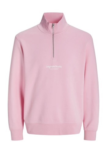 Ανδρικό Φούτερ Jack & Jones Jorvesterbro Sweat Quarter Zip HN Noos 12241777 Tickled Pink