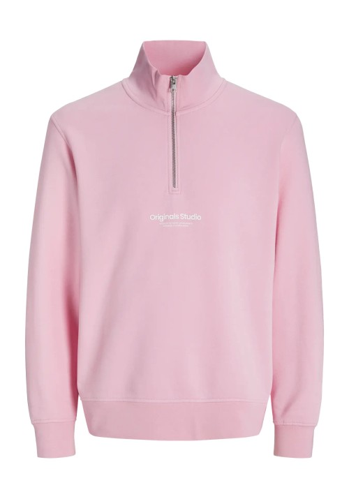 Ανδρικό Φούτερ Jack & Jones Jorvesterbro Sweat Quarter Zip HN Noos 12241777 Tickled Pink