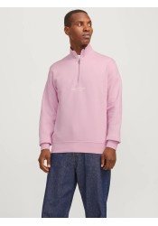 Ανδρικό Φούτερ Jack & Jones Jorvesterbro Sweat Quarter Zip HN Noos 12241777 Tickled Pink