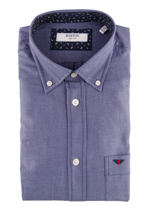 Ανδρικό Πουκάμισο Boston 068-47 Μπλε